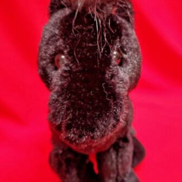 Webkinz Black Friesian Stallion Plush No Code - Picture 1 of 4